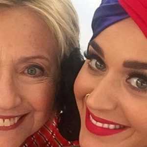 Katy Perry'den Hillary Clinton'a destek.