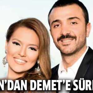 Demet Akalın, eşi Okan Kurt’la birlikte önceki akşam Etiler’de görüntülendi.