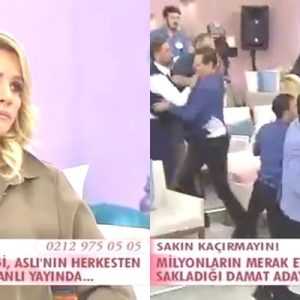 Esra Erol'un sunduğu programda tekme tokat kavga