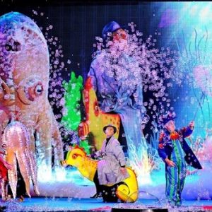 Bilinmeyen diyar Bubblelandia’nın büyüleyici güzelliği, drama, pandomim, dans, kukla ve