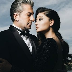 Paramparça dizisinin başrol oyuncuları Erkan Petekkaya ve Nurgül Yeşilçay arasında