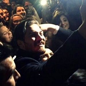 Delibal filminin oyuncuları Çağatay Ulusoy ve Leyla Lydia Tuğutlu, İzmir’de