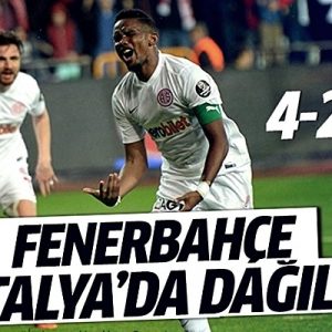 Spor Toto Süper Lig’de Antalyaspor, Fenerbahçe’yi 4-2 mağlup etti. Fenerbahçe,