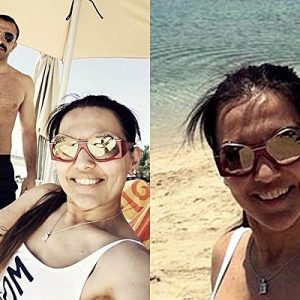Demet Akalın eşi Okan Kurt ile çıktığı Dubai tatilinden çekildiği