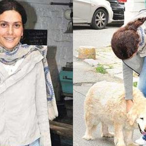 Oyuncu Bergüzar Korel, önceki akşam Cihangir’de görüntülendi. Dükkanının önünde bulunan
