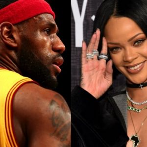 Barbadoslu dünya starı Rihanna, play off maçına damgasını vuran Lebron
