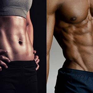 Güçlü karın kasları ve düz bir karın, estetik ve fit