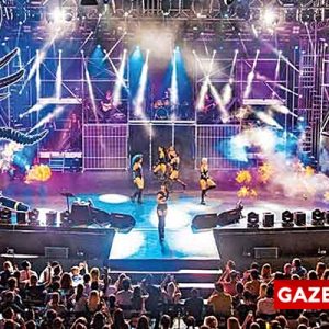 Hande Yener, Açıkhava’da savaşçı kimliğine büründü! Sahnesine yerleştirdiği kafeste, nefes