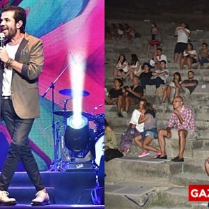 Bodrum Antik Tiyatro’da konser veren Kenan Doğulu’nun konserine olan ilgisizlik