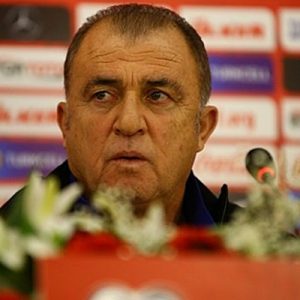 Türkiye Futbol Direktörü Fatih Terim ve milli futbolcu Mehmet Topal,