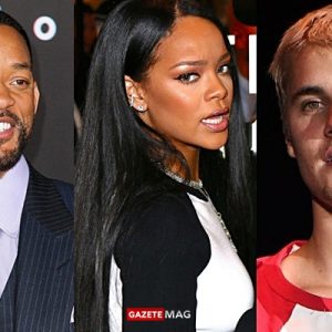 Bu yılki listenin ilk 10’unda Justin Bieber, Rihanna, Will Smith,