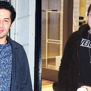 Oyuncu Mert Fırat, önceki gece Cihangir’de objektiflere yansıdı. Sevgilisi Hande