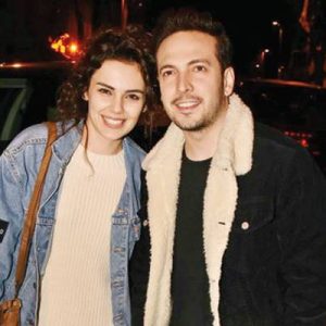 Yağmur Tanrısevsin ve Oğuzhan Koç önceki akşam Yeniköy’deki bir balıkçıdaydı.