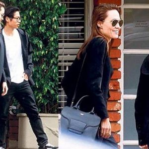 Angelina Jolie, önceki gün oğlu Pax Thien (14) ile Beverly