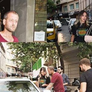 Mustafa Sandal’dan boşanan Emina Jahovic kuaförden çıkarken arabasını getiren valenin