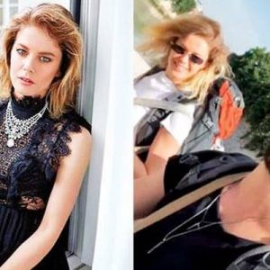 Ramazan Bayramı nedeniyle Antalya’da bulunan anneannesini ziyaret eden oyuncu Burcu