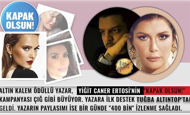 Altın Kalem ödüllü yazar, “Yiğit Caner Ertoşi” sosyal medya üzerinden
