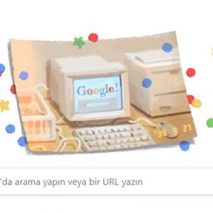 21. yaş gününü ana sayfasında özel bir doodle hazırlayarak duyuran