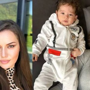 Fahriye Evcen ve Burak Özçivit’in oğlu Karan bebeğin ilk fotoğrafı