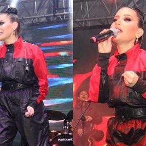 Ünlü şarkıcı İrem Derici Kocaeli’nde düzenlenen kış festivalinde sahneye çıktı.