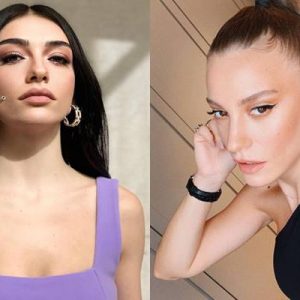 Ünlü bir markanın yüzü olan oyuncu Hazar Ergüçlü, lansmanda basın