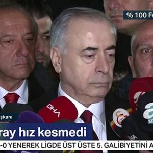 Galatasaray Başkanı Mustafa Cengiz, Kasımpaşa maçının ardından basın mensuplarına konuştu