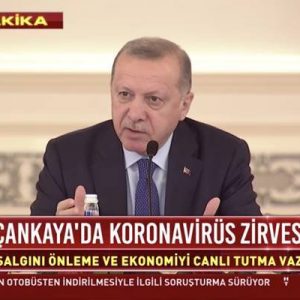 Ankara’da koronavirüs toplantısı öncesi açıklama yapan Cumhurbaşkanı Erdoğan “Günlük hayatı