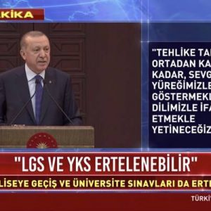 Cumhurbaşkanı Recep Tayyip Erdoğan, Çankaya Köşkü’nde gerçekleştirilen ‘Koronavirüsle Mücadele Eşgüdüm