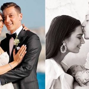 Mesut Özil ve eşi Amine Gülşe’nin kızları Eda’ya bir bebek