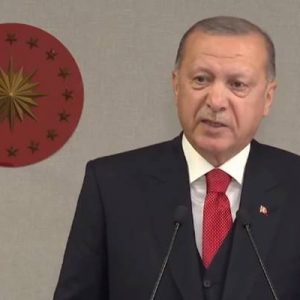 Cumhurbaşkanı Recep Tayyip Erdoğan, Huber Köşkü’ndeki video konferans yöntemiyle son