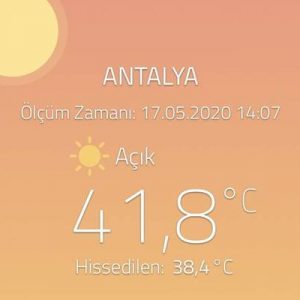 Antalya’da 1929’dan bu yana ilk defa Mayıs ayında hava sıcaklığı