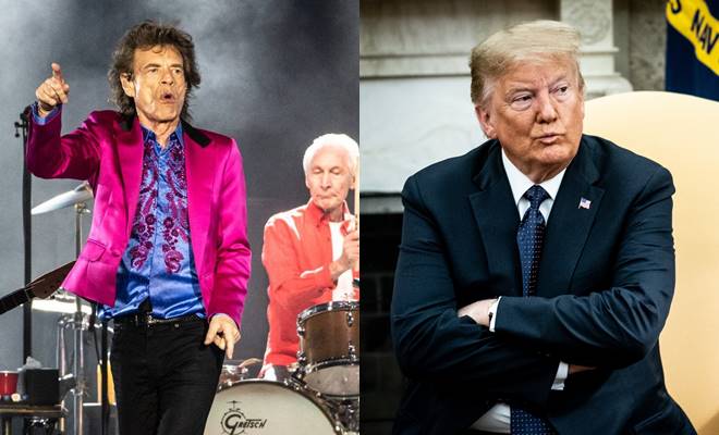 Dünyaca ünlü rock müzik grubu Rolling Stones, ABD Başkanı Donald