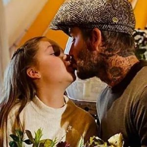 Dünyaca ünlü eski İngiliz futbolcu David Beckham’ın kızıyla olan bir