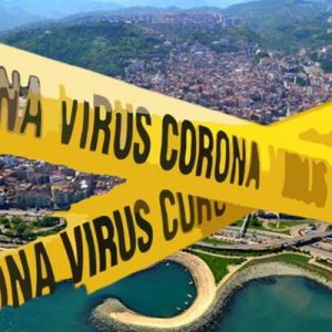 Trabzon’da koronavirüs vakası görülen binalara, bulaştırıcılığı en aza indirebilmek için