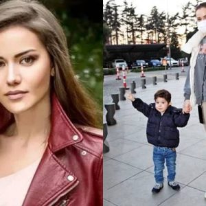 Bugünlerde kendisine gelen senaryoları değerlendiren Fahriye Evcen, oğlu Karan ile