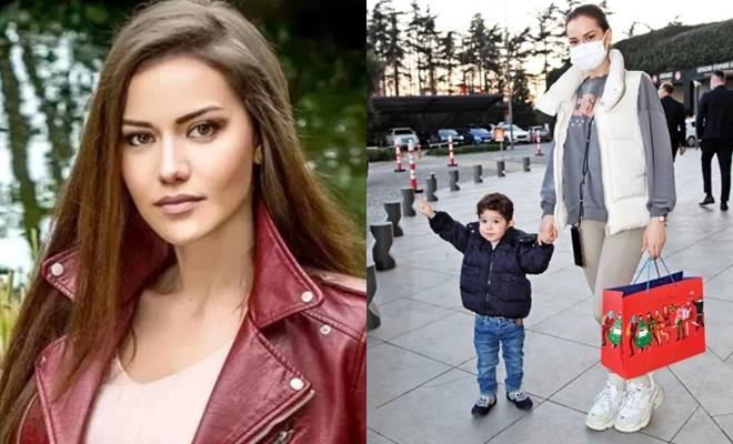 Bugünlerde kendisine gelen senaryoları değerlendiren Fahriye Evcen, oğlu Karan ile