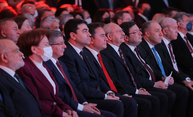 CHP, İYİ Parti, Saadet Partisi, Demokrat Parti, Gelecek Partisi ve