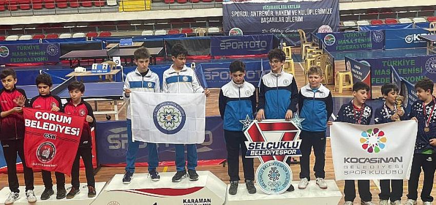 Muğla Büyükşehir Belediyesi Masa Tenisi Takımı Karaman’da düzenlenen turnuvada 24