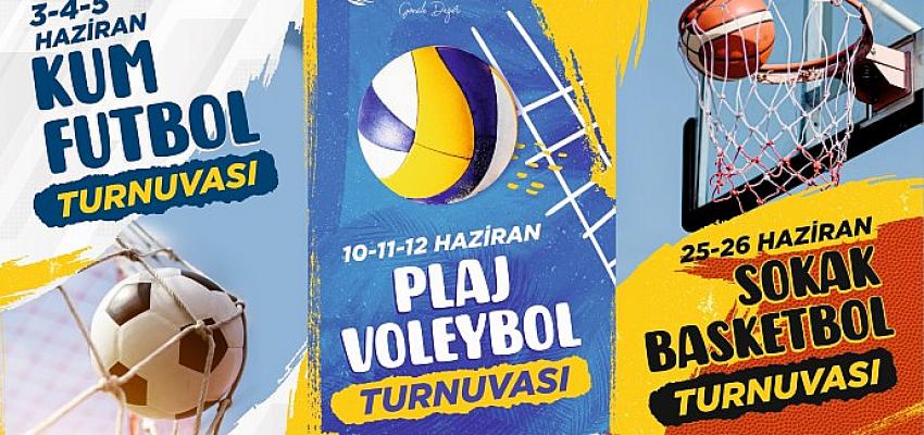 Gölcük Belediyesi'nin yaz etkinlikleri kapsamında düzenleyeceği; Kum Futbol, Sokak Basketbolu