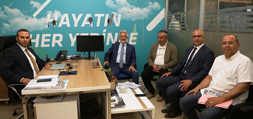 UEDAŞ Nilüfer İşletme Müdürü Sami Kösehaliloğlu’nu ziyaret eden Nilüfer Belediye