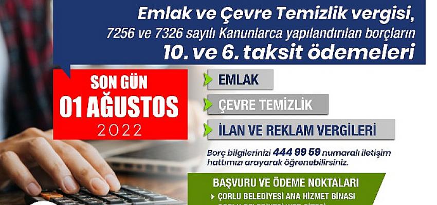 Emlak ve Çevre Temizlik Vergisi, 7256 sayılı Kanun kapsamında yapılandırılan